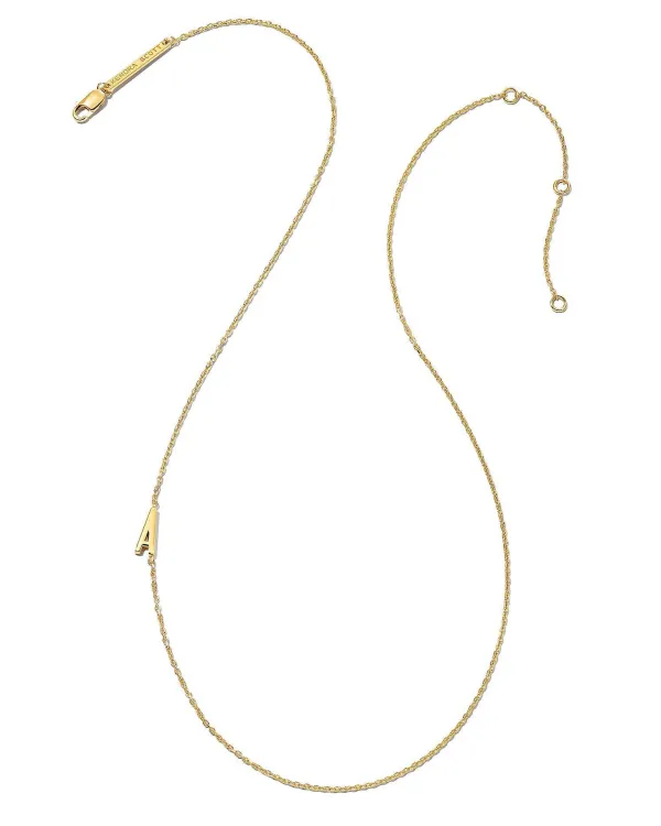 Letter A Inline Initial Necklace In 18K Gold Vermeil^Kendra Scott Best Sale