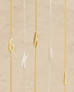 Letter A Inline Initial Necklace In Sterling Silver^Kendra Scott Cheap