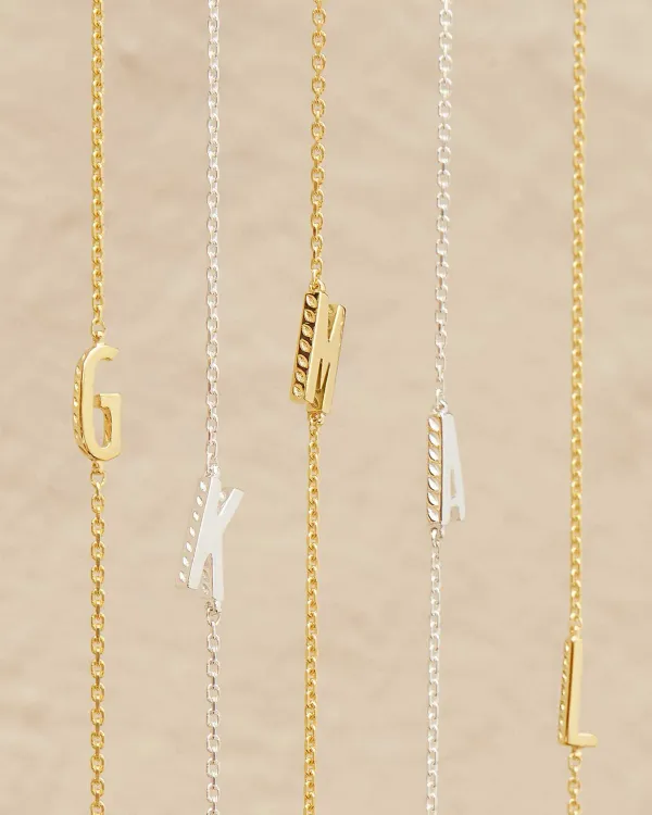 Letter A Inline Initial Necklace In Sterling Silver^Kendra Scott Cheap