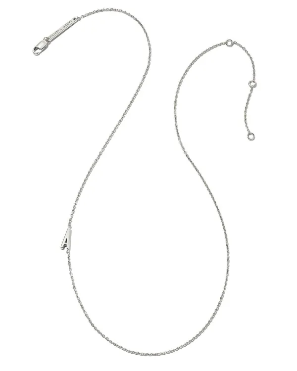 Letter A Inline Initial Necklace In Sterling Silver^Kendra Scott Cheap