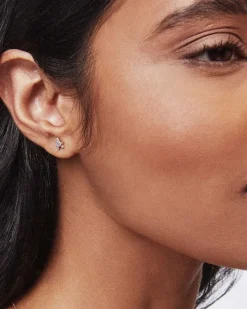 Letter A 14K Yellow Gold Single Stud Earring In White Diamond^Kendra Scott Best Sale