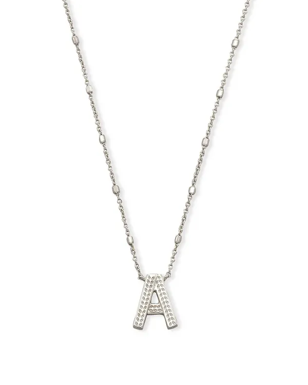 Letter A Pendant Necklace In Silver^Kendra Scott Hot