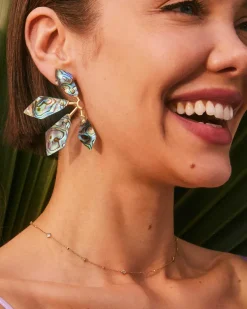 Malika Gold Statement Earrings In Abalone Shell^Kendra Scott Store