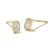 Marisa 14K Yellow Gold Oval Solitaire Stud Earrings In White Diamond^Kendra Scott Fashion