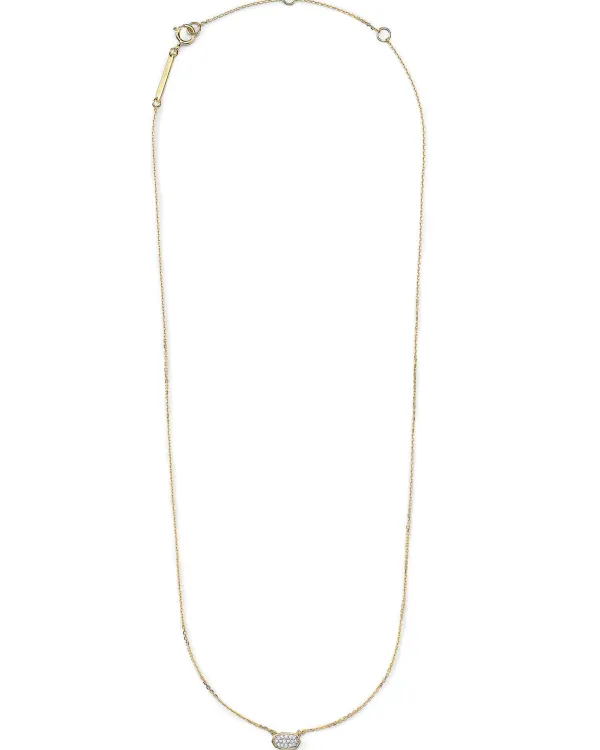 Marisa Pendant Necklace In White Diamond And 14K Yellow Gold^Kendra Scott Clearance