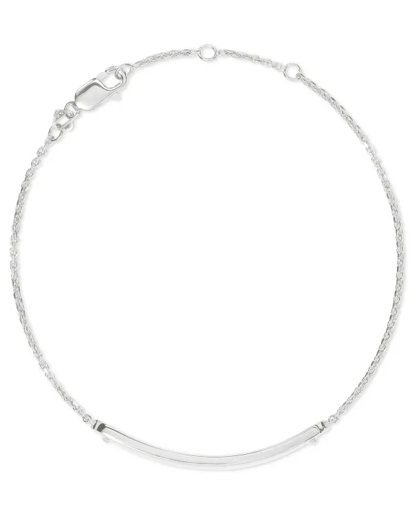 Mattie Bar Delicate Bracelet In Sterling Silver^Kendra Scott New