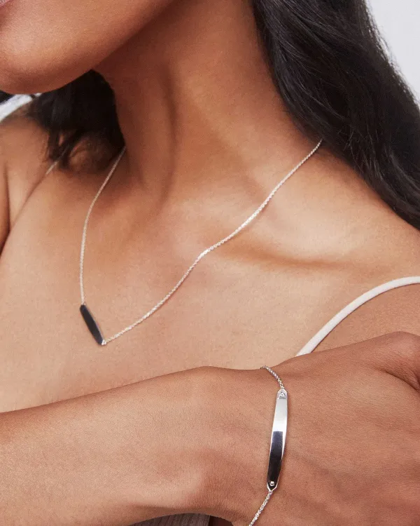 Mattie Bar Delicate Bracelet In Sterling Silver^Kendra Scott New