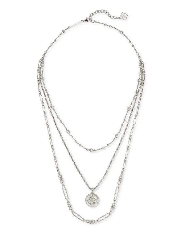 Medallion Coin Multi Strand Necklace In Silver^Kendra Scott New