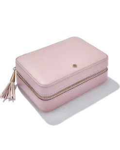 Medium Zip Jewelry Case In Blush Pink^Kendra Scott New