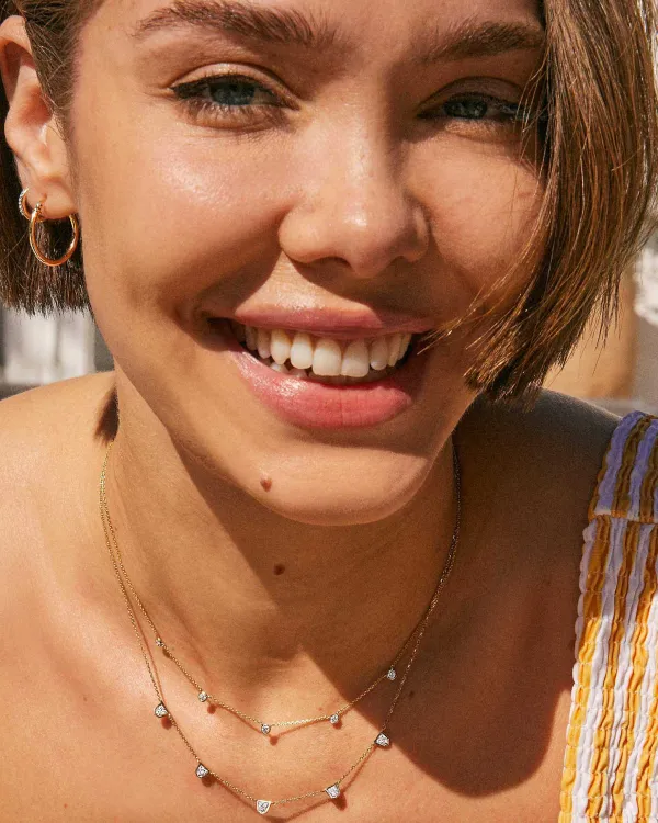 Mila 14K Yellow Gold Huggie Earrings In White Diamond^Kendra Scott Best