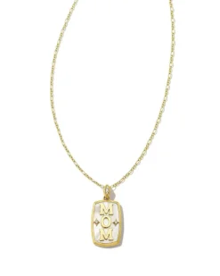 Mom 18K Gold Vermeil Stone Tag Necklace In Ivory Mother-Of-Pearl^Kendra Scott Outlet