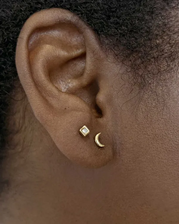 Moon Single Stud Earring In Gold^Kendra Scott Hot