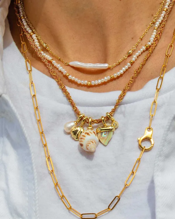 Oleana Gold Charm Necklace In Iridescent Abalone^Kendra Scott Cheap