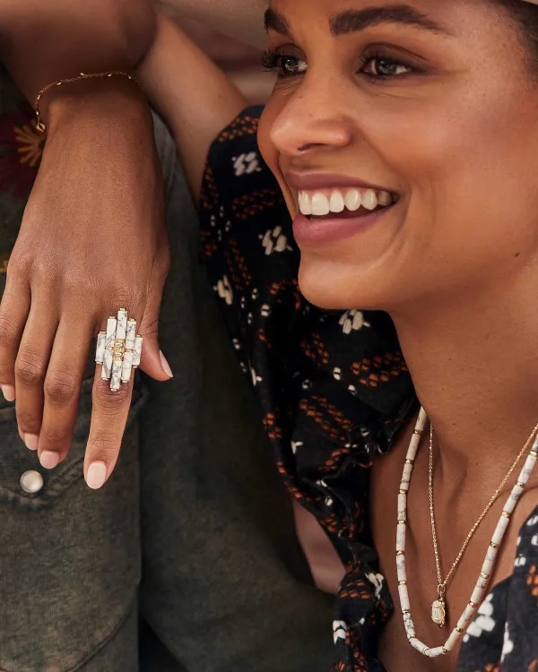 Piper Gold Pendant Necklace In White Howlite^Kendra Scott Cheap