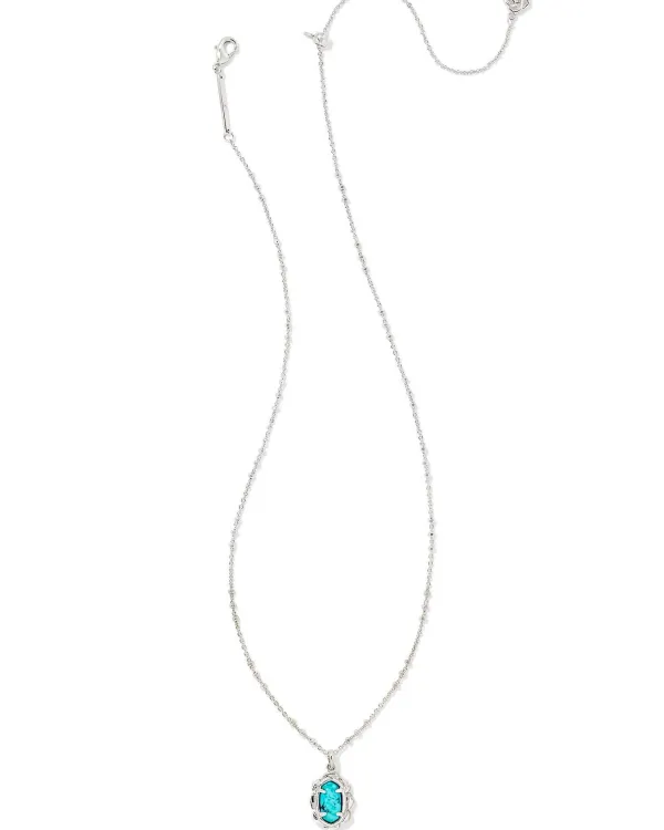 Piper Silver Pendant Necklace In Variegated Turquoise Magnesite^Kendra Scott Outlet