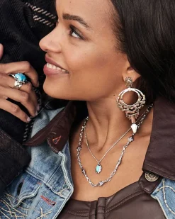 Piper Silver Pendant Necklace In Variegated Turquoise Magnesite^Kendra Scott Outlet