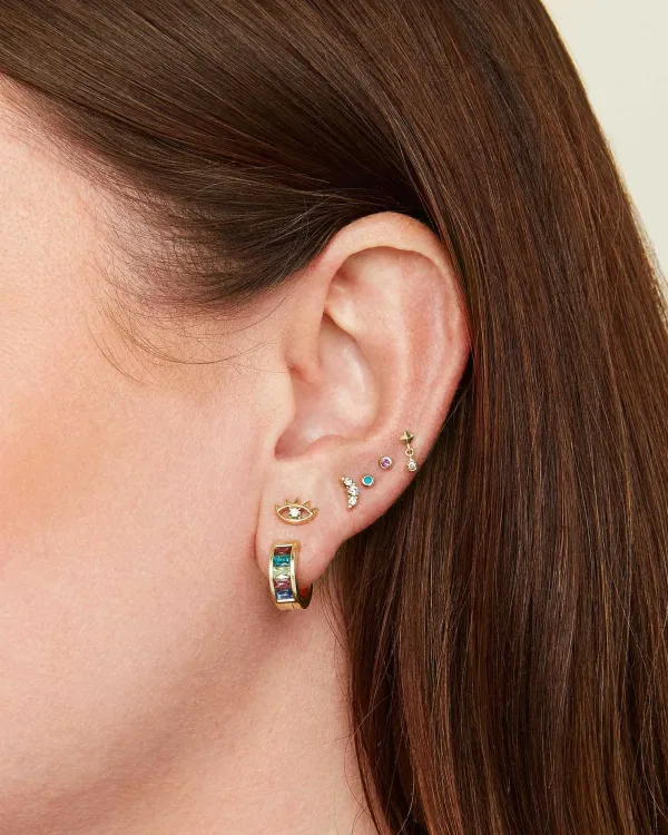 Reeve Mini 14K Yellow Gold Single Stud Earring In Turquoise^Kendra Scott Cheap