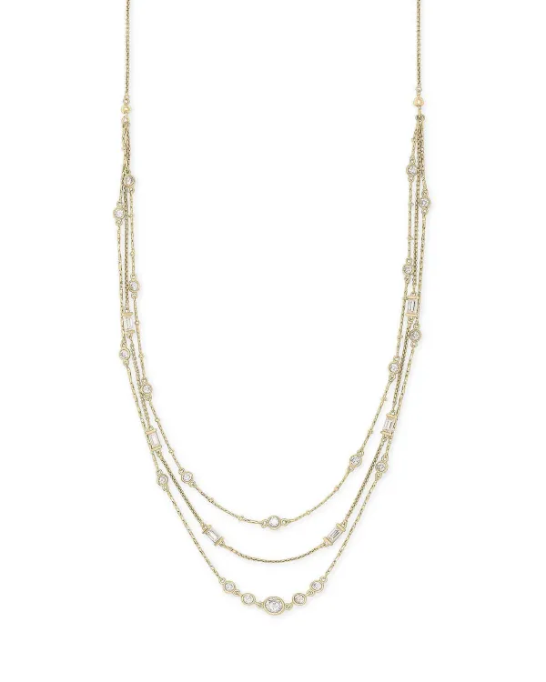 Rina Gold Multi Strand Necklace In Lustre Glass^Kendra Scott Best
