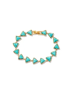 Robby Vintage Gold Link And Chain Bracelet In Variegated Turquoise Magnesite^Kendra Scott Online