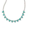 Robby Vintage Silver Strand Necklace In Variegated Turquoise Magnesite^Kendra Scott Best