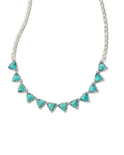 Robby Vintage Silver Strand Necklace In Variegated Turquoise Magnesite^Kendra Scott Best