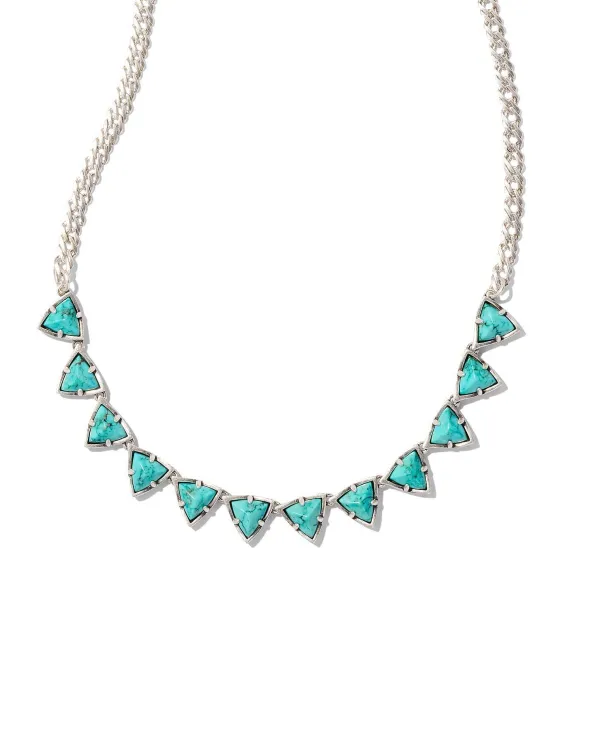 Robby Vintage Silver Strand Necklace In Variegated Turquoise Magnesite^Kendra Scott Best