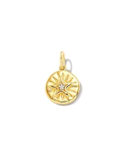 Shooting Star 18K Yellow Gold Vermeil Charm In White Sapphire^Kendra Scott Shop