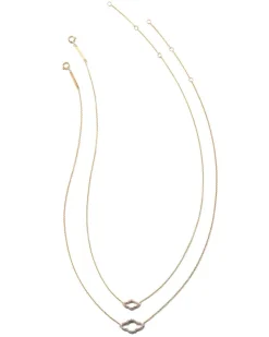 Small Abbie 14K Yellow Gold Pendant Necklace In White Diamond^Kendra Scott Best Sale