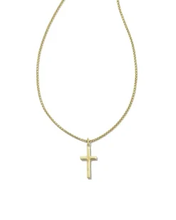 Small Cross Charm Necklace In 18K Gold Vermeil^Kendra Scott New