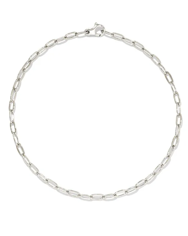 Small Paperclip Chain Anklet In Sterling Silver^Kendra Scott Outlet