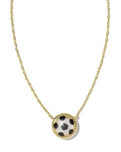 Soccer Gold Short Pendant Necklace In Ivory Mother-Of-Pearl^Kendra Scott New