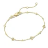 Spencer 18K Gold Vermeil Delicate Chain Bracelet In White Topaz^Kendra Scott Outlet