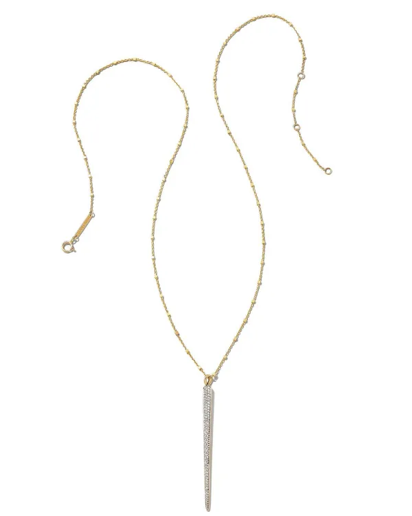 Spike 14K Yellow Gold Statement Necklace In White Diamond^Kendra Scott Cheap