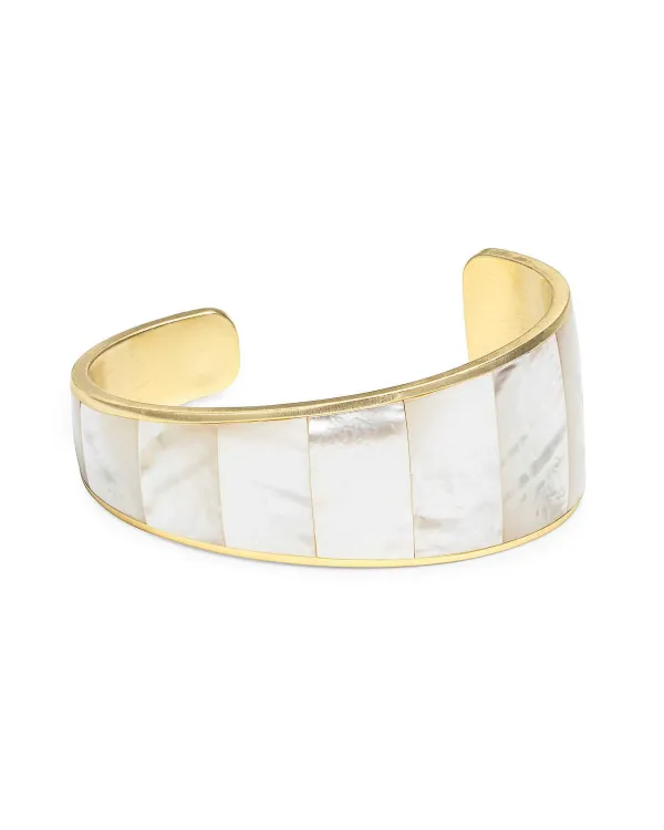 Tenley Gold Shell Cuff Bracelet In Ivory Mother-Of-Pearl^Kendra Scott New