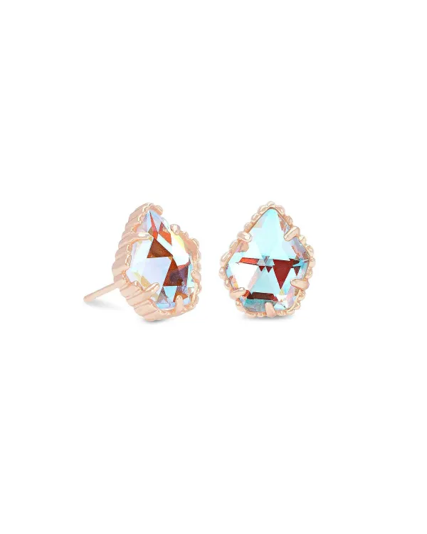 Tessa Rose Gold Stud Earrings In Dichroic Glass^Kendra Scott New