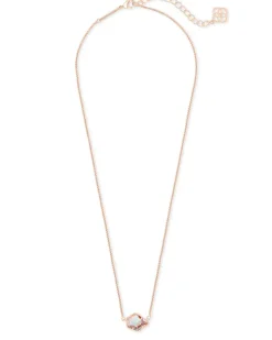 Tess Rose Gold Pendant Necklace In Dichroic Glass^Kendra Scott Best