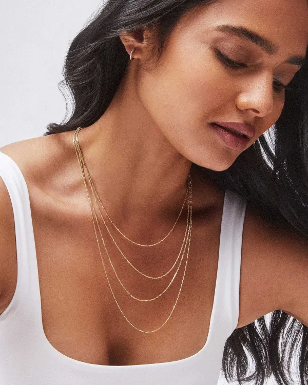 15" Thin Chain Necklace In 14K Yellow Gold^Kendra Scott Store