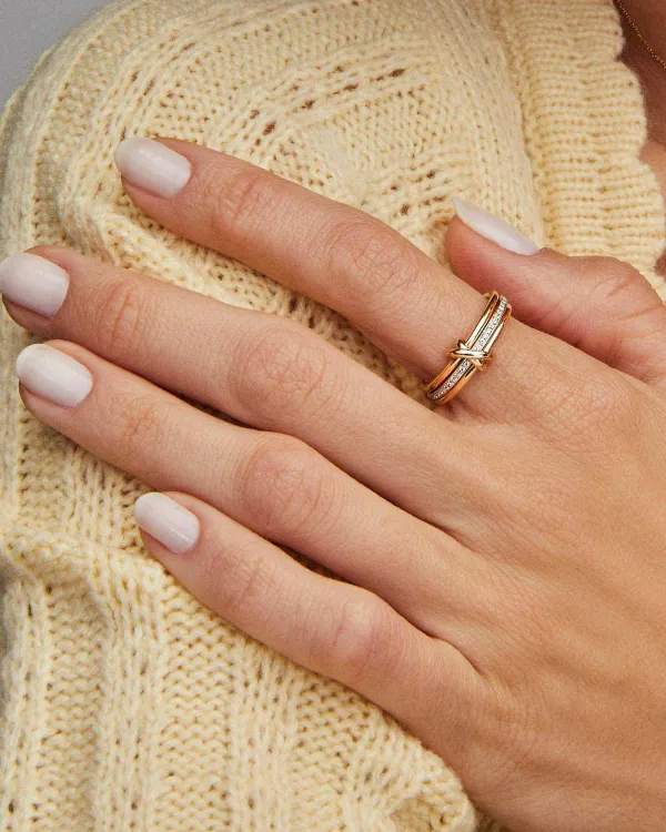 Tia 18K Gold Vermeil Band Ring In White Sapphire^Kendra Scott Clearance