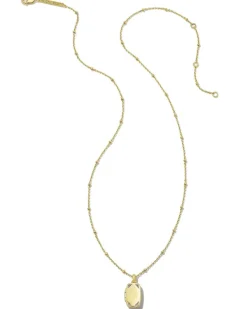 Tinsley 18K Gold Vermeil Tiny Locket Necklace In White Topaz^Kendra Scott Fashion