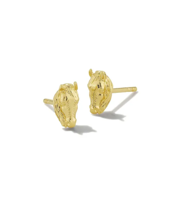 Tiny Beau Stud Earrings In 18K Yellow Gold Vermeil^Kendra Scott Cheap