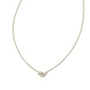 Toi Et Moi 14K Yellow Gold Pendant Necklace In White Sapphire And White Pearl^Kendra Scott New