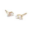 Toi Et Moi 14K Yellow Gold Stud Earrings In White Sapphire And White Pearl^Kendra Scott Outlet