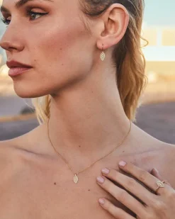 Vivianne 14K Yellow Gold Pendant Necklace In White Diamond^Kendra Scott Cheap