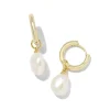 Willa Gold Pearl Huggie Earrings In White Pearl^Kendra Scott Store