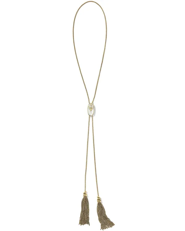 Wrangler® X Yellow Rose By Vintage Gold Bolo Necklace In Ivory Mother Of Pearl^Kendra Scott Outlet